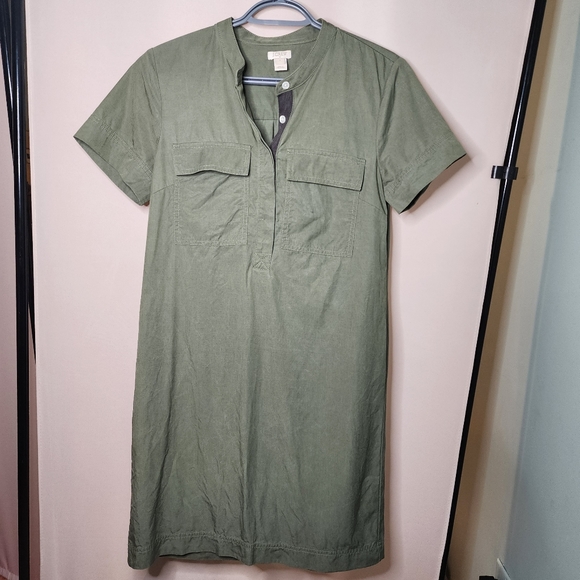 J. Crew Dresses & Skirts - J.Crew cotton lyocell lightweight dress, sage green, khaki color